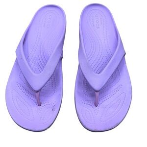 Crocs Purple Slip On Flip Flops Women's Size 10